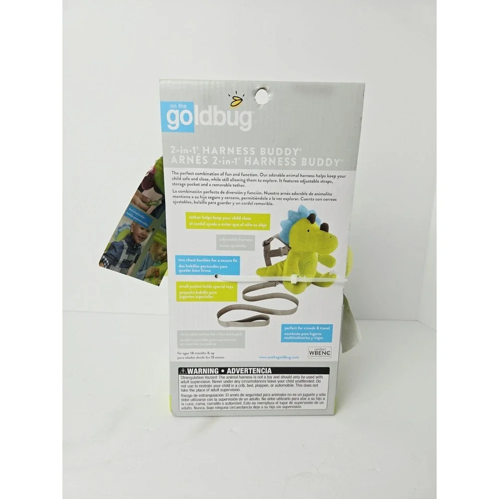 Goldbug Dinosaur BACKPACK 2in 1 Harness Buddy Toddler Child Safety Security
